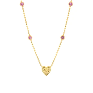 W.KRUK Naszyjnik Różowy Kier Wonderland PICKY PICA