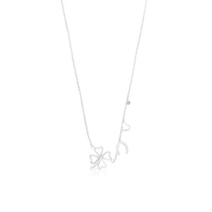 W.KRUK Naszyjnik srebrny z cyrkoniami