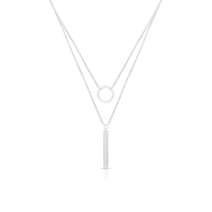 W.KRUK Naszyjnik srebrny kaskadowy