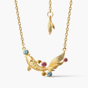 W.KRUK - Naszyjnik srebrny KOI