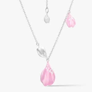 W.KRUK Naszyjnik srebrny Kwiaty Nocy Wiśnia