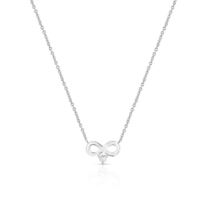 W.KRUK - Naszyjnik srebrny nieskończoność z cyrkonią