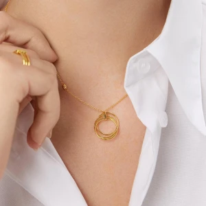 W.KRUK Naszyjnik srebrny pozłacany