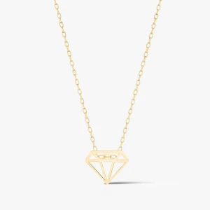 W.KRUK Naszyjnik srebrny pozłacany diament