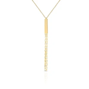 W.KRUK - Naszyjnik srebrny pozłacany krawatka