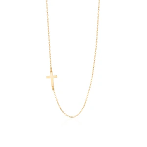 W.KRUK Naszyjnik srebrny z krzyżykiem