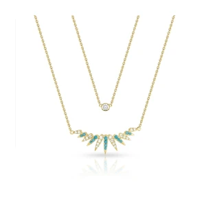 W.KRUK Naszyjnik srebrny pozłacany Laguna