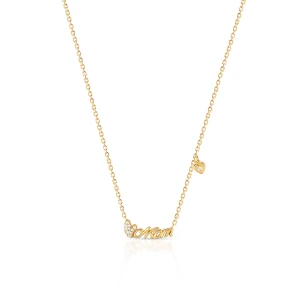 W.KRUK Naszyjnik srebrny pozłacany Mom