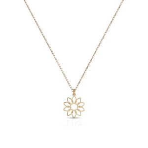 W.KRUK Naszyjnik srebrny pozłacany słonecznik