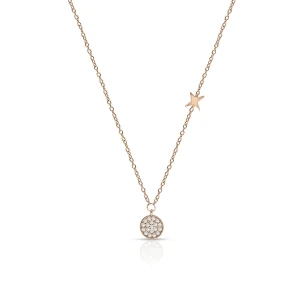 W.KRUK - Naszyjnik srebrny pozłacany z cyrkoniami