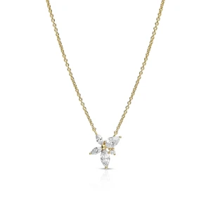 W.KRUK Naszyjnik srebrny pozłacany z cyrkoniami