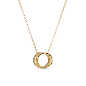 W.KRUK Naszyjnik srebrny pozłacany z markasytami