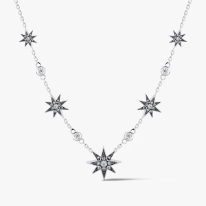 W.KRUK - Naszyjnik srebrny Royal Star