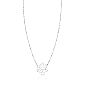 W.KRUK - Naszyjnik srebrny śnieżynka