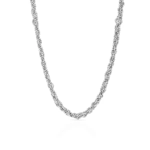 W.KRUK - Naszyjnik srebrny splot popcorn