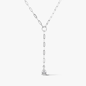 W.KRUK Naszyjnik srebrny z cyrkonią