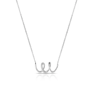 W.KRUK - Naszyjnik srebrny z cyrkoniami