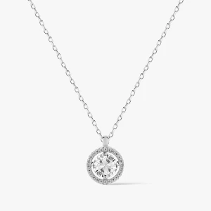 W.KRUK Naszyjnik srebrny z cyrkoniami