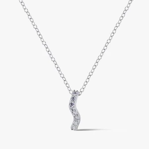 W.KRUK Naszyjnik srebrny z cyrkoniami