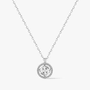 W.KRUK Naszyjnik srebrny z cyrkoniami