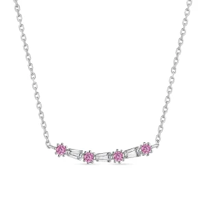 W.KRUK Naszyjnik srebrny z cyrkoniami