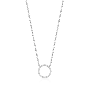 W.KRUK Naszyjnik srebrny z cyrkoniami