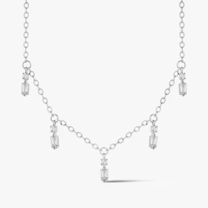 W.KRUK Naszyjnik srebrny z cyrkoniami