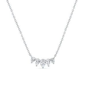 W.KRUK Naszyjnik srebrny z cyrkoniami