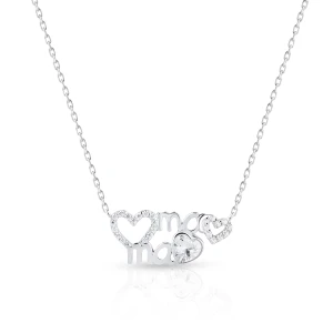 W.KRUK Naszyjnik srebrny z cyrkoniami