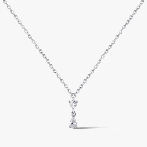 W.KRUK Naszyjnik srebrny z cyrkoniami