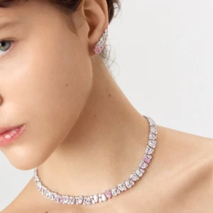 W.KRUK - Naszyjnik srebrny z cyrkoniami Ceremonials