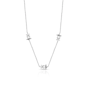 W.KRUK - Naszyjnik srebrny z gwiazdami