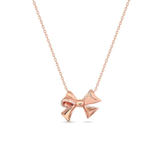 W.KRUK Naszyjnik srebrny z kokardą