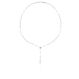 W.KRUK - Naszyjnik srebrny z kulkami krzyżyk