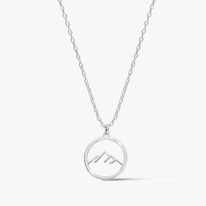 W.KRUK Naszyjnik srebrny z motywem gór