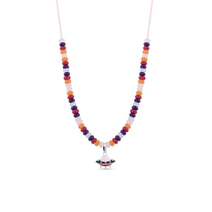 W.KRUK Naszyjnik srebrny z motywem UFO