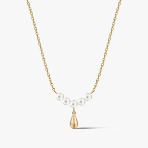 W.KRUK Naszyjnik srebrny z perłami