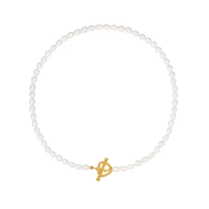 W.KRUK Naszyjnik srebrny z perłami