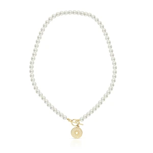 W.KRUK Naszyjnik srebrny z perłami