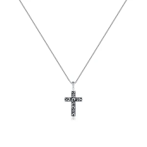 W.KRUK Naszyjnik stalowy krzyżyk