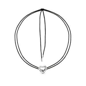 W.KRUK Naszyjnik sznurkowy z sercem