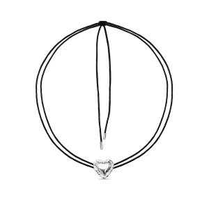 W.KRUK Naszyjnik sznurkowy z sercem