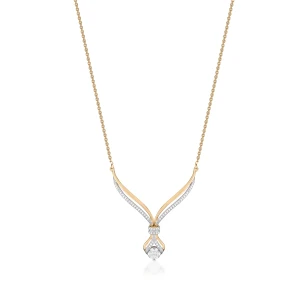 W.KRUK Naszyjnik złoty z diamentami i brylantami