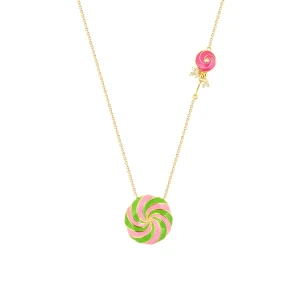 W.KRUK Naszyjnik z kolorową emalią Wonderland PICKY PICA