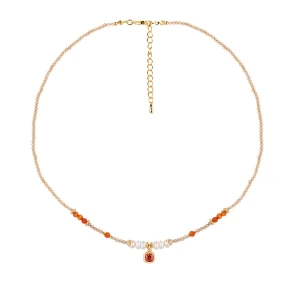 W.KRUK - Naszyjnik z perłami i cyrkoniami Picky Pica