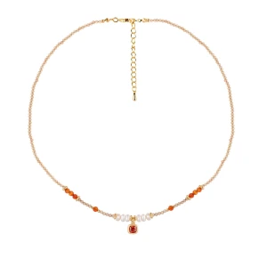 W.KRUK Naszyjnik z perłami i cyrkoniami Picky Pica