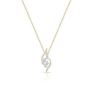 W.KRUK Naszyjnik złoty bicolor z brylantami