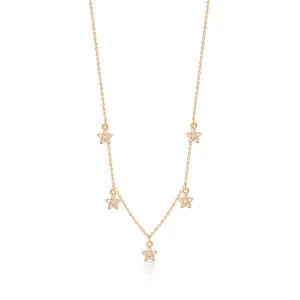 W.KRUK Naszyjnik złoty gwiazdki