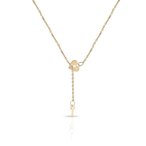 W.KRUK - Naszyjnik złoty kłódka z kluczykiem