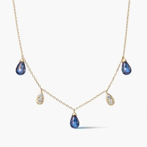 W.KRUK - Naszyjnik złoty Kwiaty Nocy Bratki